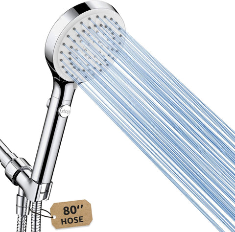 FASDUNT Shower Head with Handheld, High Pressure Showerhead with Long Hose