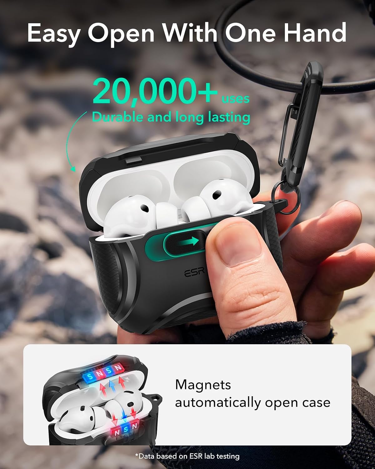 ESR for AirPods Pro 3 Case (2025), Compatible with MagSafe, Black