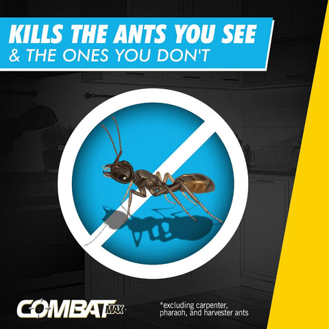 Combat Max 2in1 Ant Bait Station, Indoor & Outdoor Use, 4 Count