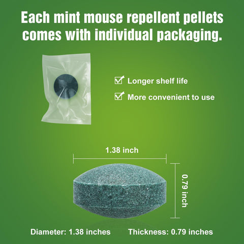24 Pcs Mouse Repellent Rodent Repeller Natural Peppermint Oil Pest Control
