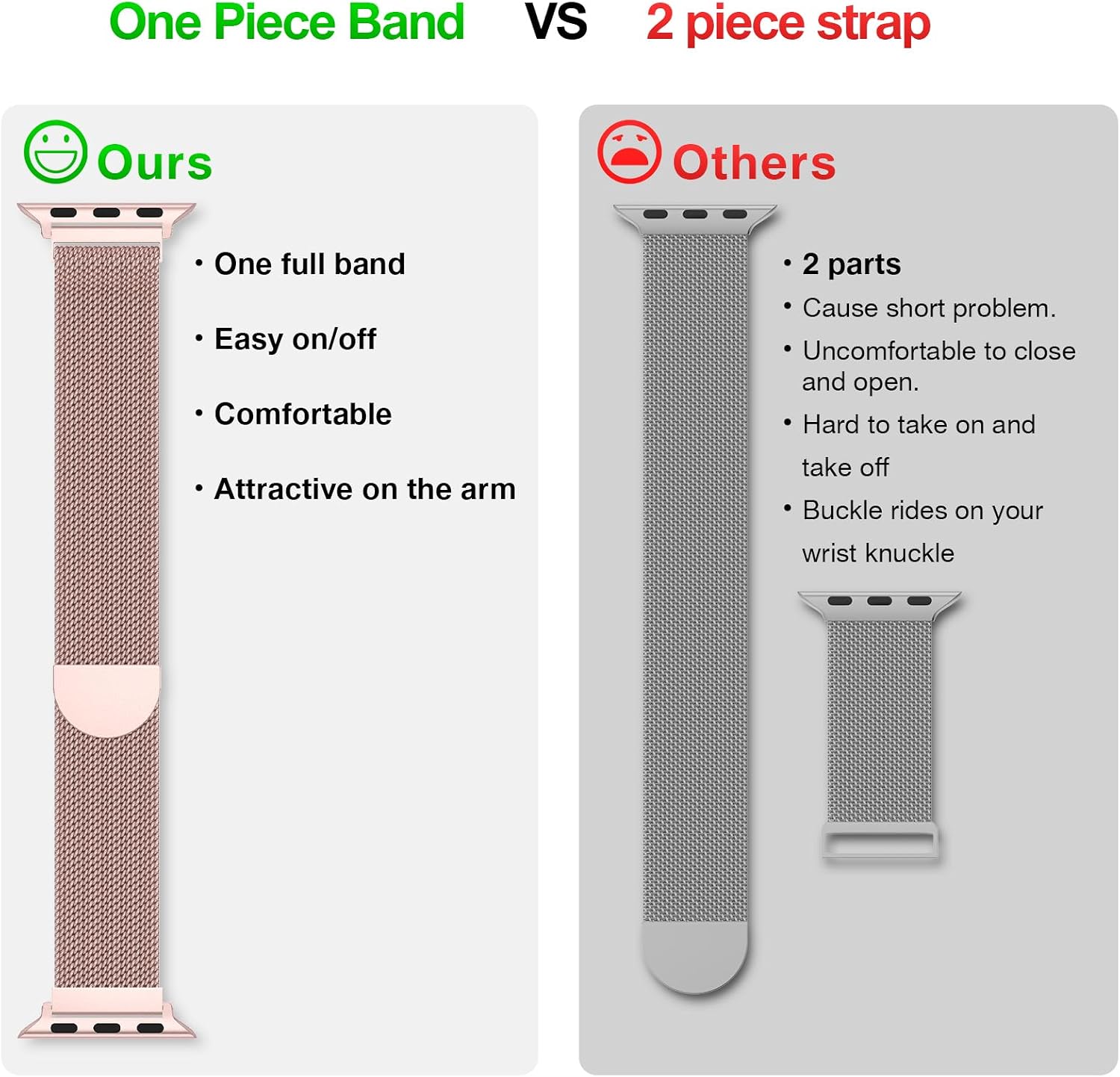 BELONGME Mesh Metal Loop Compatible with Apple Watch Band 40mm 41mm 38mm 42mm Series 11 10 9 8 7 6 5 4 3 2 1, SE 3 2 1 Women Men, Stainless Steel Strap with Magnetic Clasp for iWatch Bands