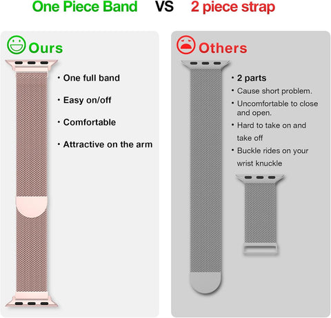 BELONGME Mesh Metal Loop Compatible with Apple Watch Band 40mm 41mm 38mm 42mm Series 11 10 9 8 7 6 5 4 3 2 1, SE 3 2 1 Women Men, Stainless Steel Strap with Magnetic Clasp for iWatch Bands