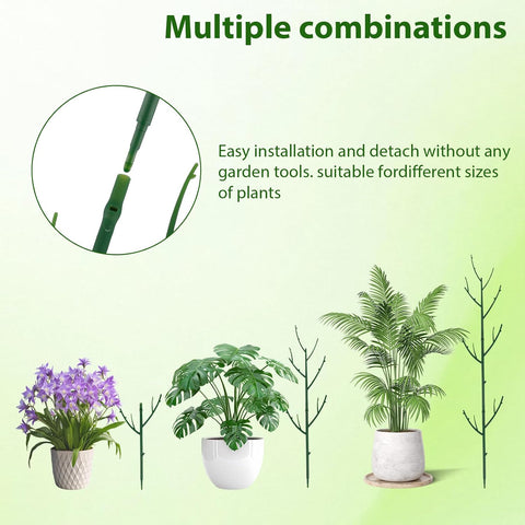 PERSZEN 6 Pack Stackable Monstera Plant Support, Plant Stakes for Indoor and Outdoor Plants Use, Garden Stakes for Climbing and Potted Plants, Pothos, Philodendron