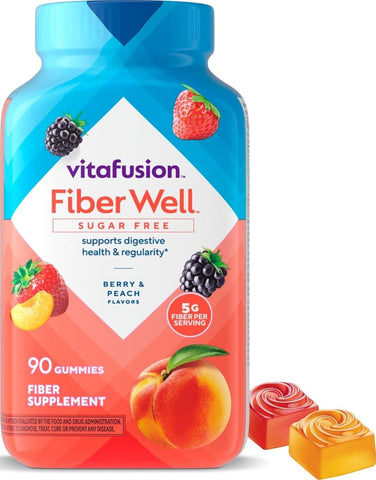 Vitafusion FiberWell Gummies Sugar Free | GLP-1 Friendly