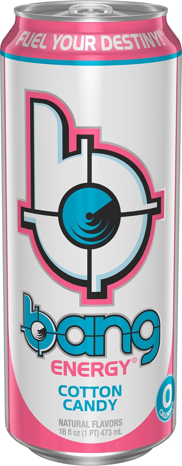Bang Energy Cotton Candy, Sugar-Free Energy Drink, 16-Ounce | Pack of 12