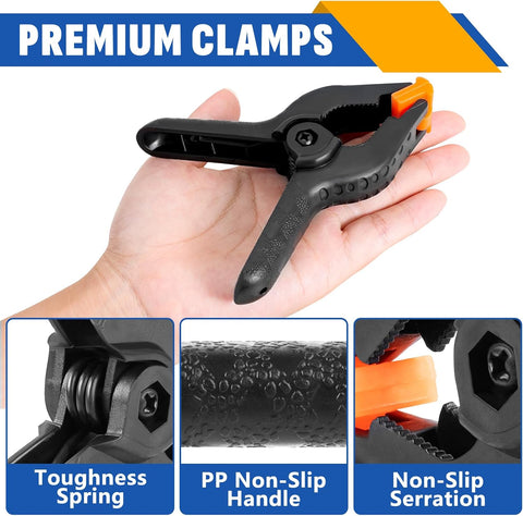 20 Pack 4.5 inch Plastic Spring Clamps, Backdrop Clips