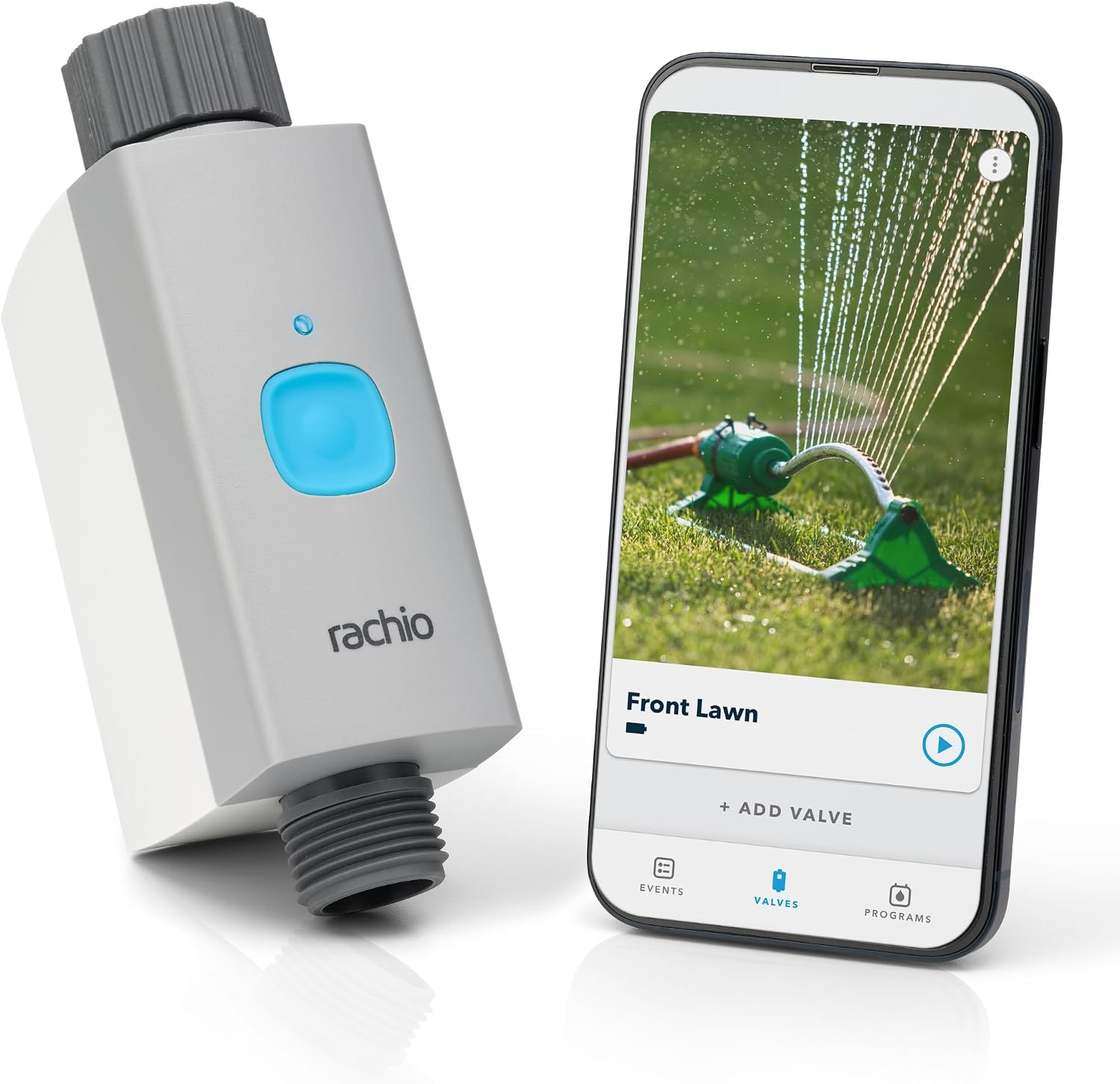 Rachio Smart Hose Timer (Valve Only) | Outdoor Watering | Easy Faucet Install, Automate Sprinkler Schedule Lawn, Garden, Yard, No WiFi Hub Included