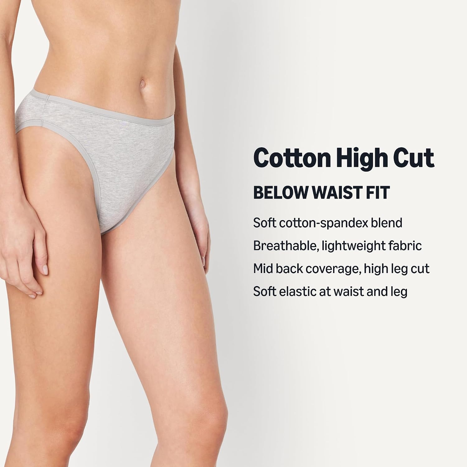 Amazon Essentials Women's Cotton Spandex Bikini Brief Underwear (Available in Plus Size)