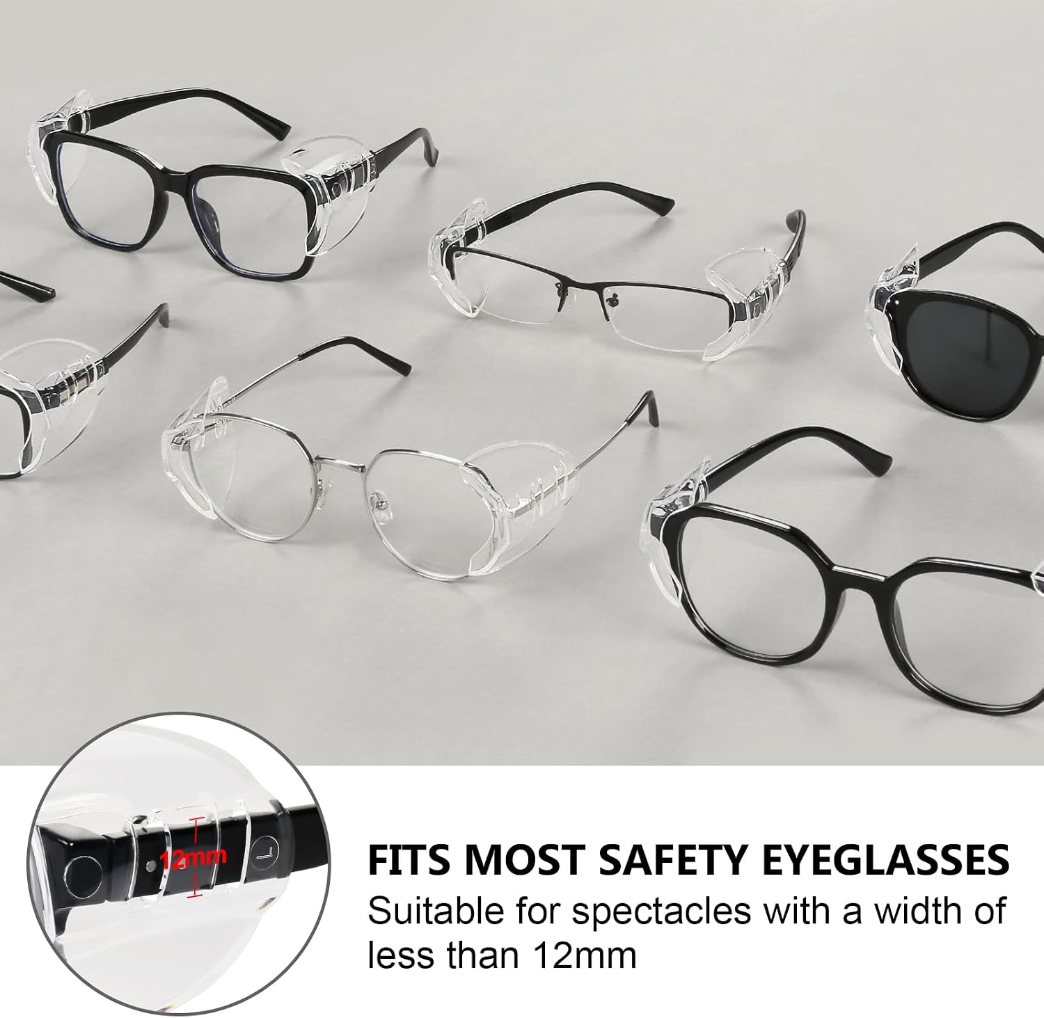 2/4/6/10 Pairs Safety Glasses Side Shields for Eye Protection (2)