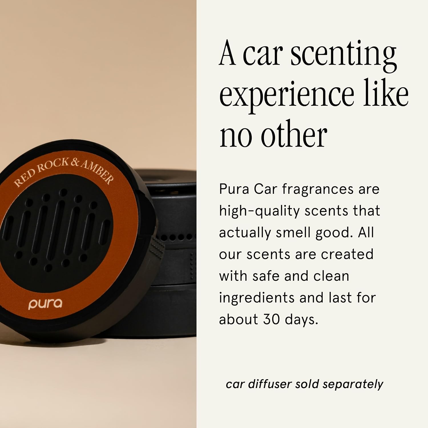 Pura Car Scent Refill, Red Rock & Amber
