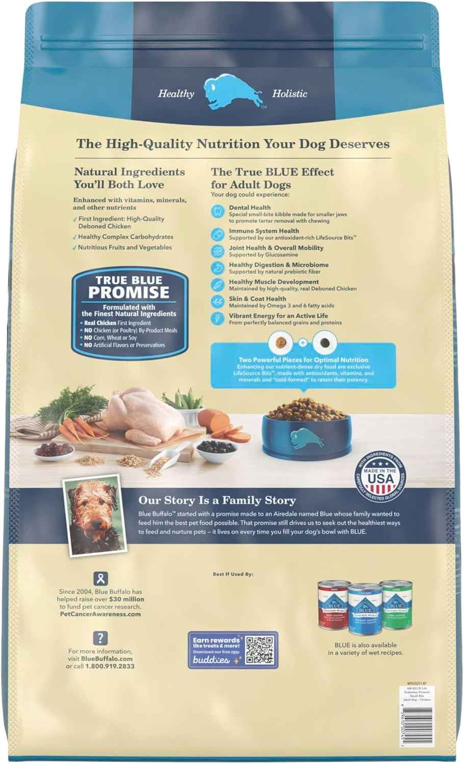 Blue Buffalo Life Protection Formula Small Bite Chicken Dry Dog Food, 30 lb