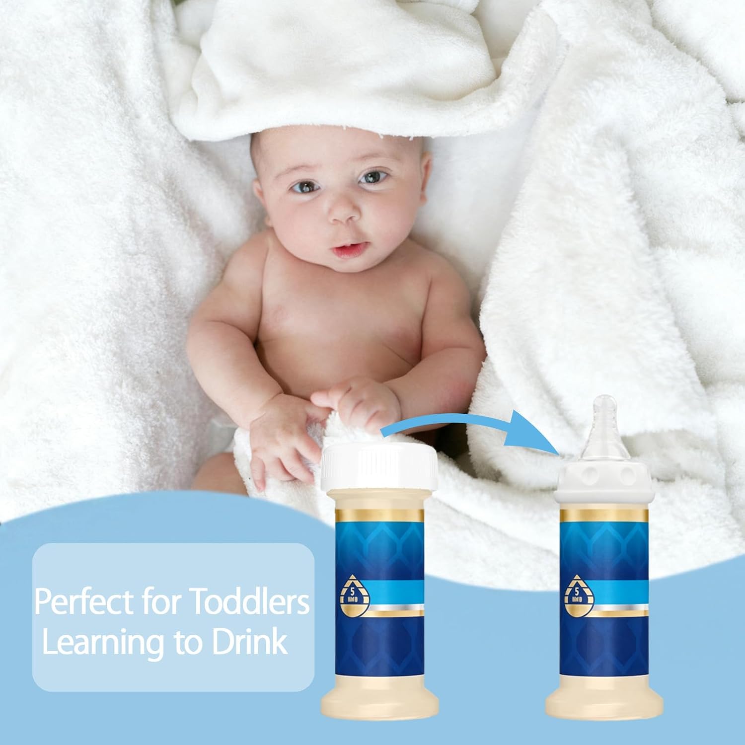 6 Packs Bottle Nipples Compatible with Similac/Enfamil (Slow Flow)
