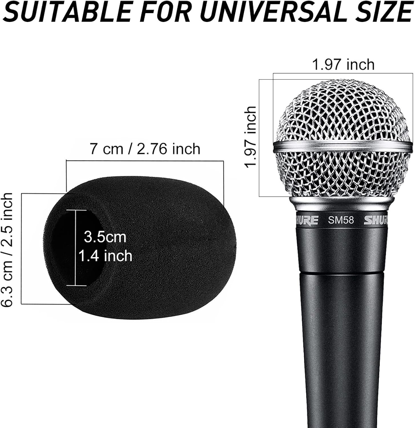 Mudder 5 Pack Foam Mic Cover Handheld Microphone Windscreen (5 Pack)
