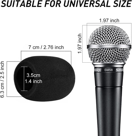 Mudder 5 Pack Foam Mic Cover Handheld Microphone Windscreen (5 Pack)