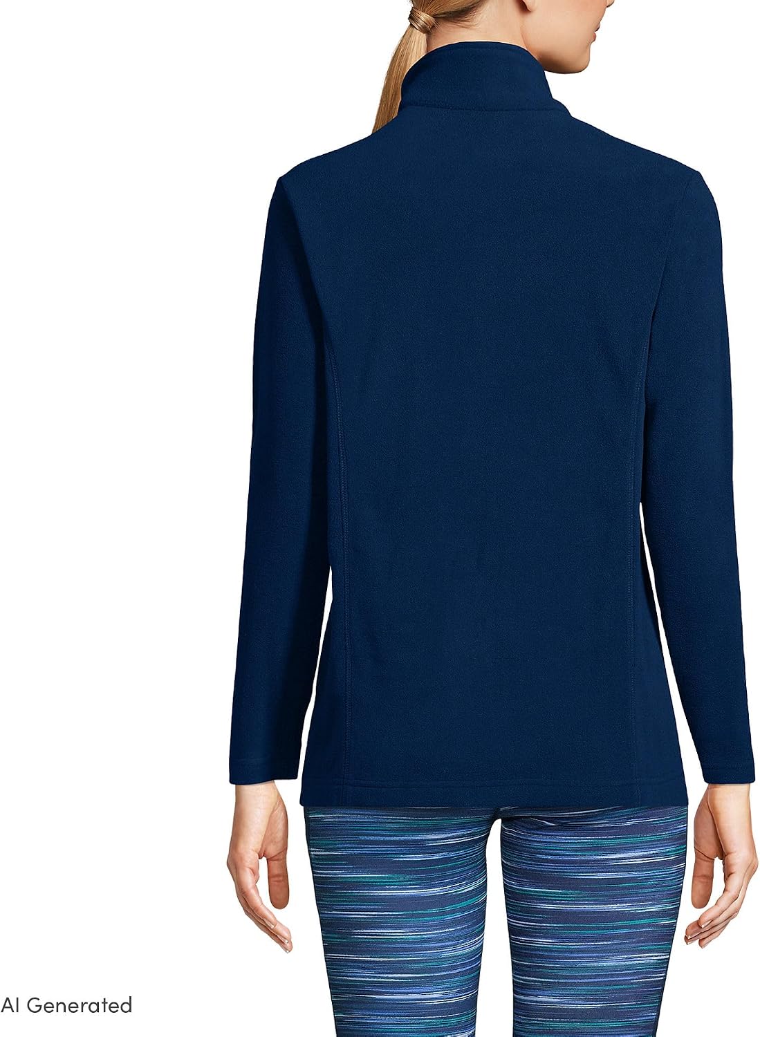 Lands' End Women's Fleece Quarter Zip Pullover
