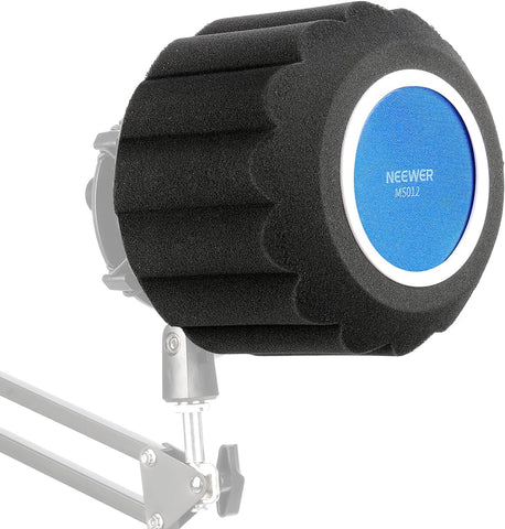 Neewer Professional Microphone Pop Filter Shield Compatible with Blue Yeti and Any Other Microphone, Dual Layered Wind Pop Screen With A Flexible 360 Degree Gooseneck Clip Stabilizing Arm
