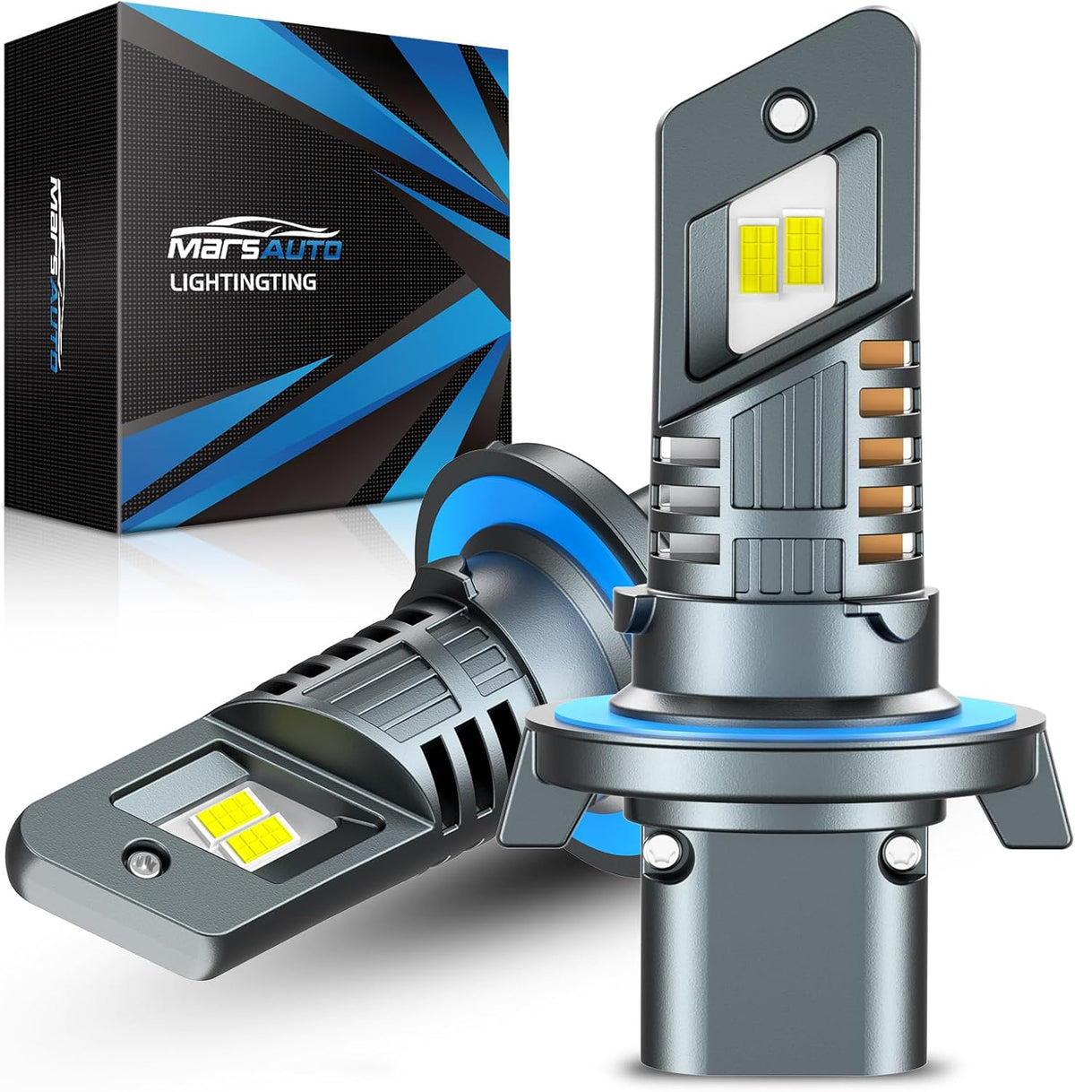Marsauto M1S H13 130000LM LED Bulbs 6000K Cool White, 2-pack