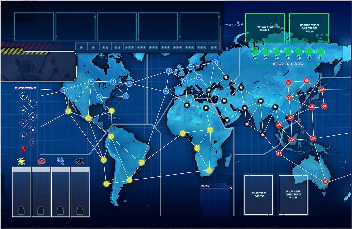 Pandemic Legacy Season 1 Board Game (Blue) - Epic Year-Long Battle Against Deadly Diseases! Cooperative Strategy Game for Family Game Night, Ages 13+, 2-4 Players, 1 Hr Playtime, Made by Z-Man Games