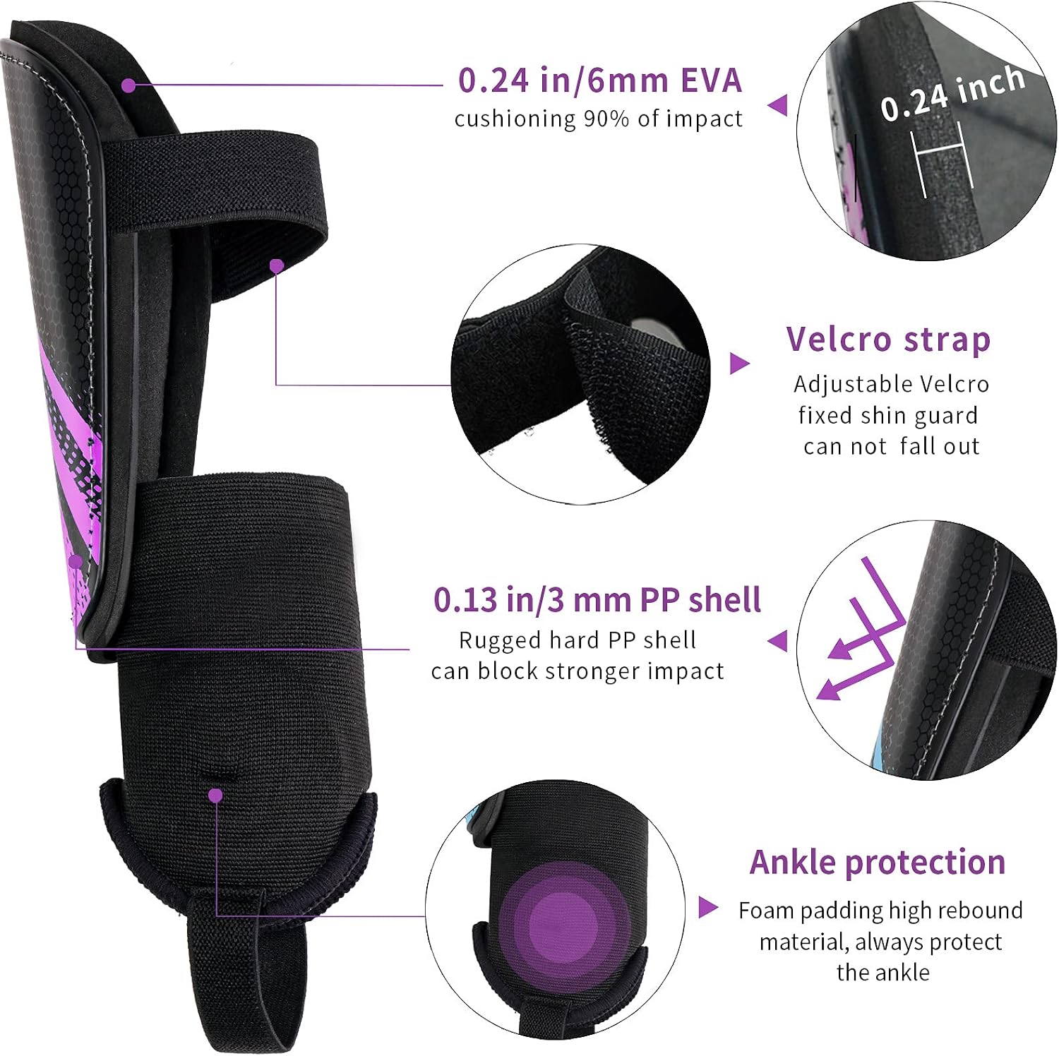 Newox Soccer Shin Guards for Kids Youth Toddler