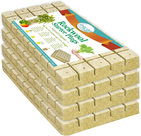 Legigo 1 Inch Rockwool Cubes Seed Starter Plugs for Hydroponics, 200 Plugs