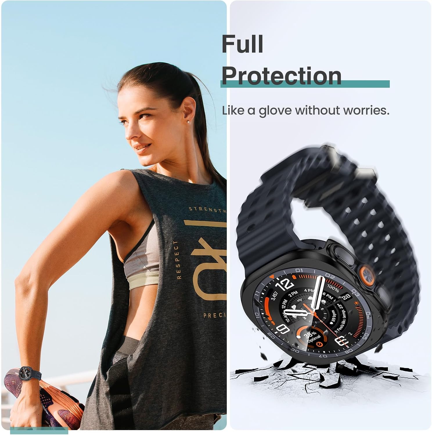 Tensea 5+5PCS for Samsung Galaxy Watch Ultra 2 47mm Screen Protector & Case