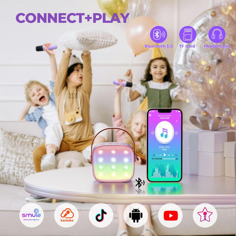 YLL Karaoke Machine for Kids,Birthday Gifts for Girls 3 4 5 6 7 8+Years Old