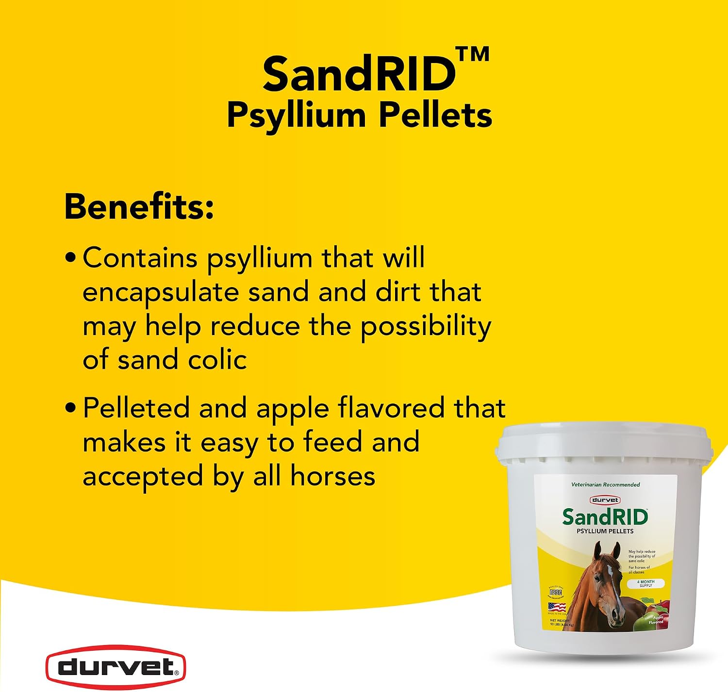 Durvet 01-0721 Sandrid Psyllium Pellets