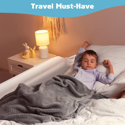 USHMA 2Pack Travel Bed Rails for Toddlers | Non-Slip Soft Flocking Portable Inflatable Bed Rails for Toddlers | Travel Toddler Bed Rail for Full, Queen, King Size Beds | Portable Bed Rail for Travel