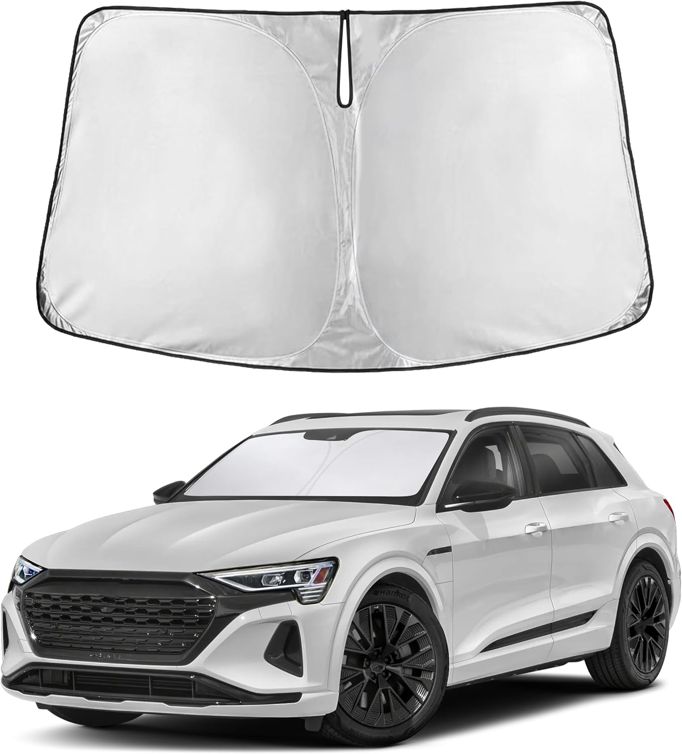 EcoNour Windshield Sunshade Compatible for Audi Q8 E-Tron 2019-2025 2026
