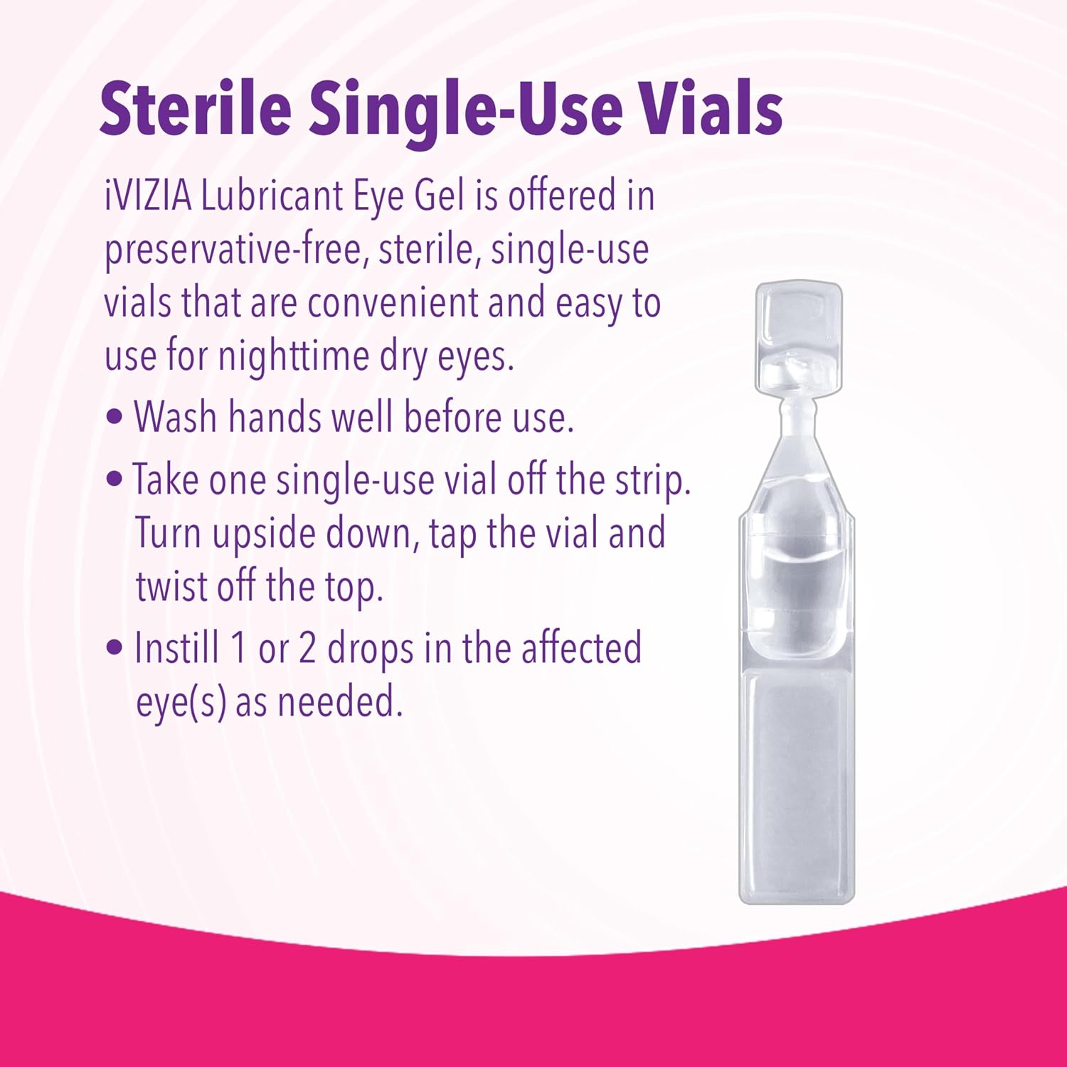 iVIZIA Lubricant Eye Gel for Nighttime Dry Eyes, Preservative-Free, 30ct