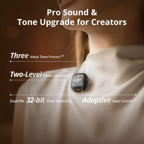 DJI Mic 3 (1 TX + 1 Mobile RX), Wireless Microphone