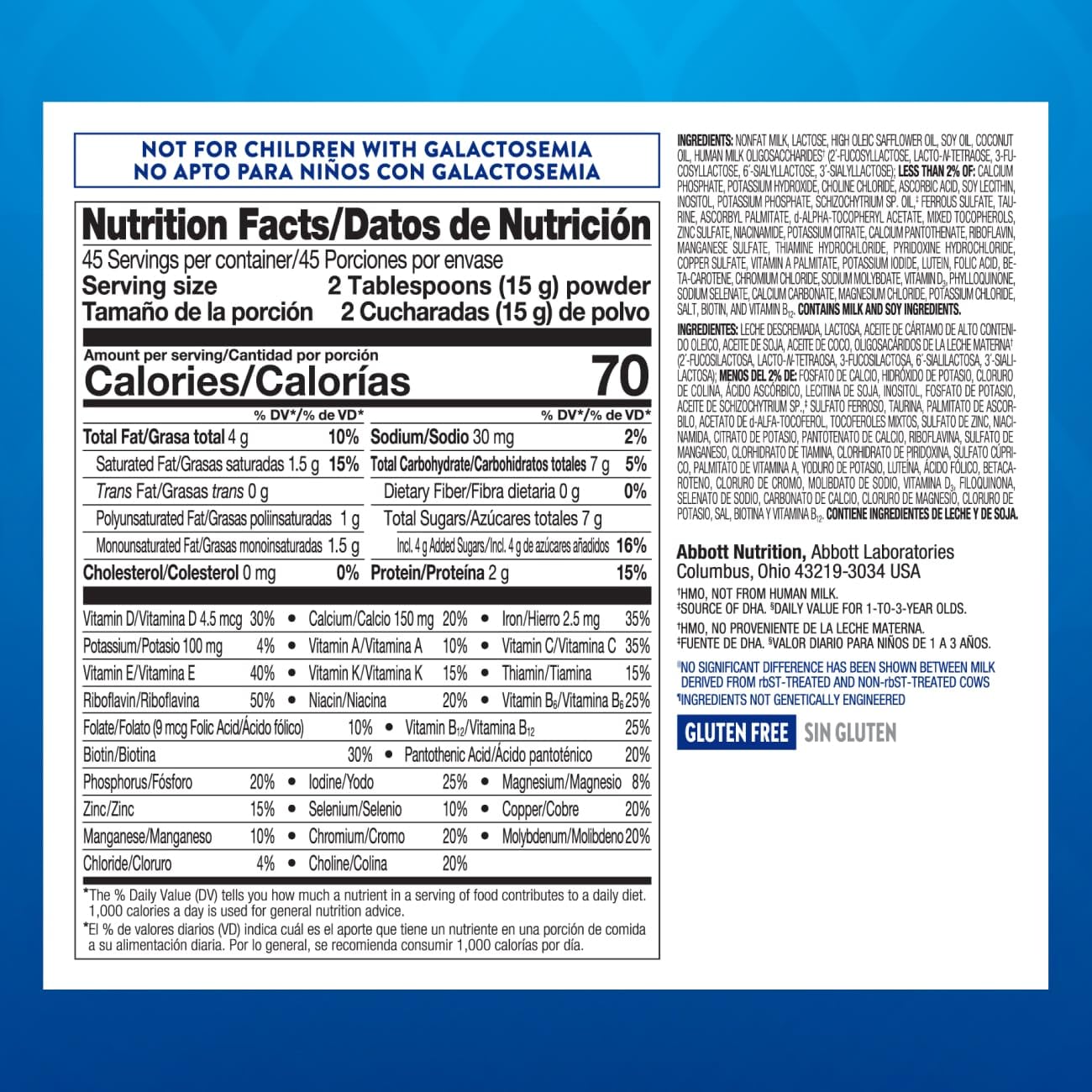 Go & Grow 360 Total Care by Similac Toddler Nutritional Drink With 5 HMOs, Powder, 24-oz Can, Pack of 4