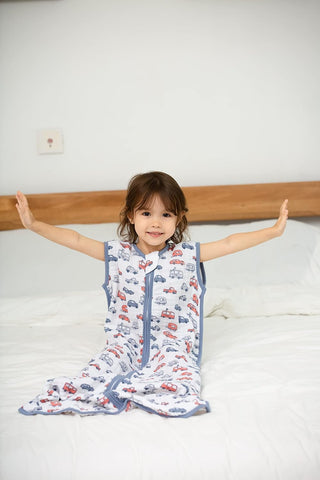 TADO MUSLIN Baby Sleep Sack 12-24 M Baby Wearable Blanket 100% Organic Cotton 0.5 TOG Toddler Sleep Sack 2-Way Zipper Soft Large 4 Layers 1-2 T Car