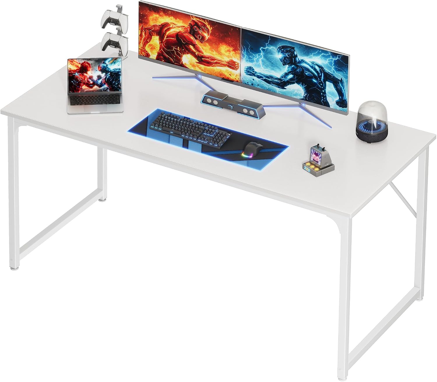 PRAISUN 55 X 24 Inch Computer Desk with Deeper Desktop
