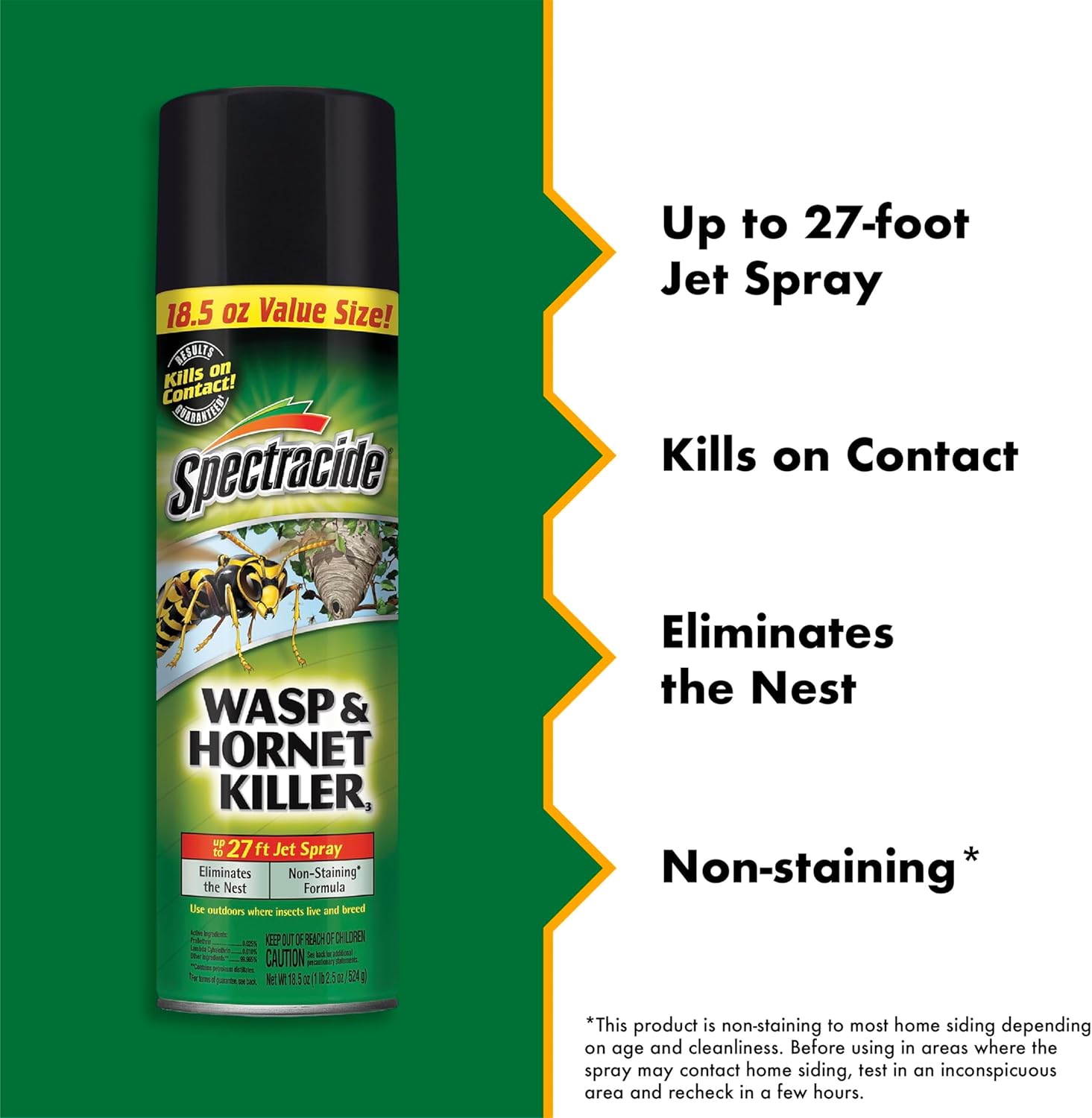 Spectracide Wasp & Hornet Killer Aerosol Spray 18.5 Oz, 12 Pack