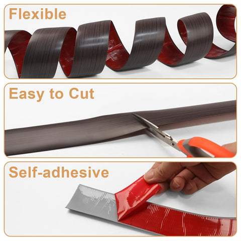 Floor Transition Strip for Carpet to Tile, Walnut, 4' x 1.97"
