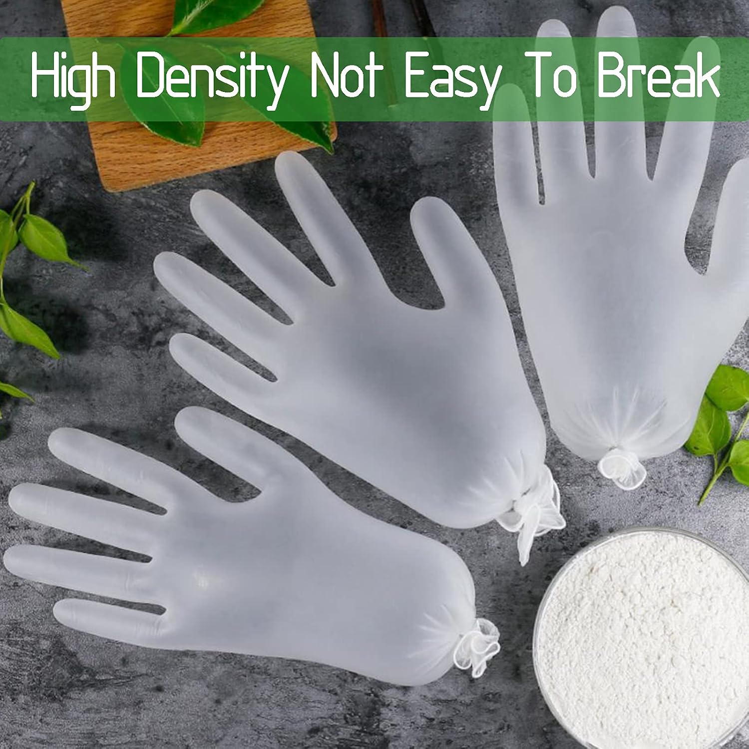 Dr.GreenPanda Clear Vinyl Disposable Gloves Food Safe Powder/Latex Free