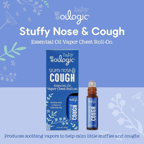 Oilogic Stuffy Nose & Cough, Vapor Essential Oil Chest Roll-On