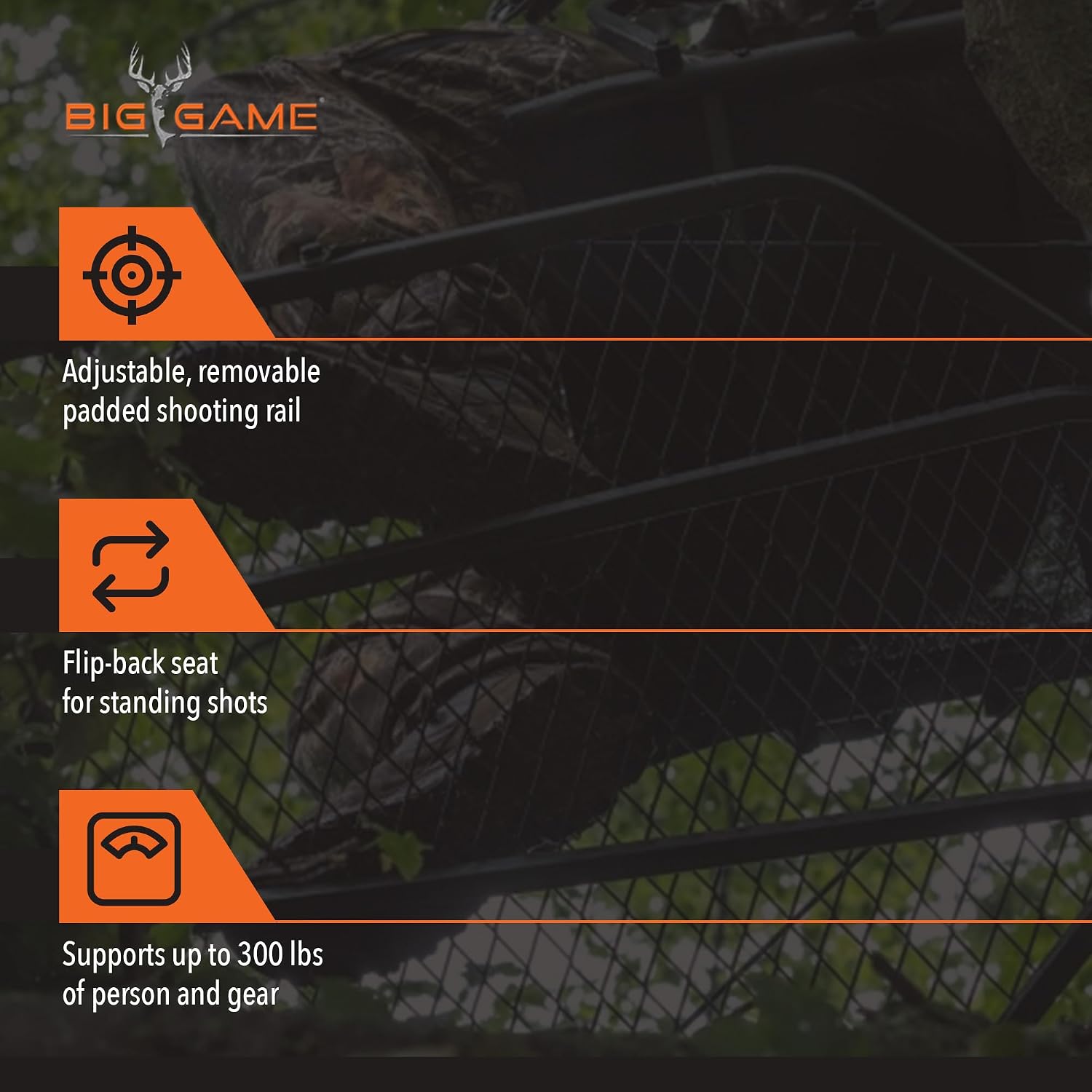 BIG GAME Captain 1-Person Hang-On Treestand with Flex-Tek Seat