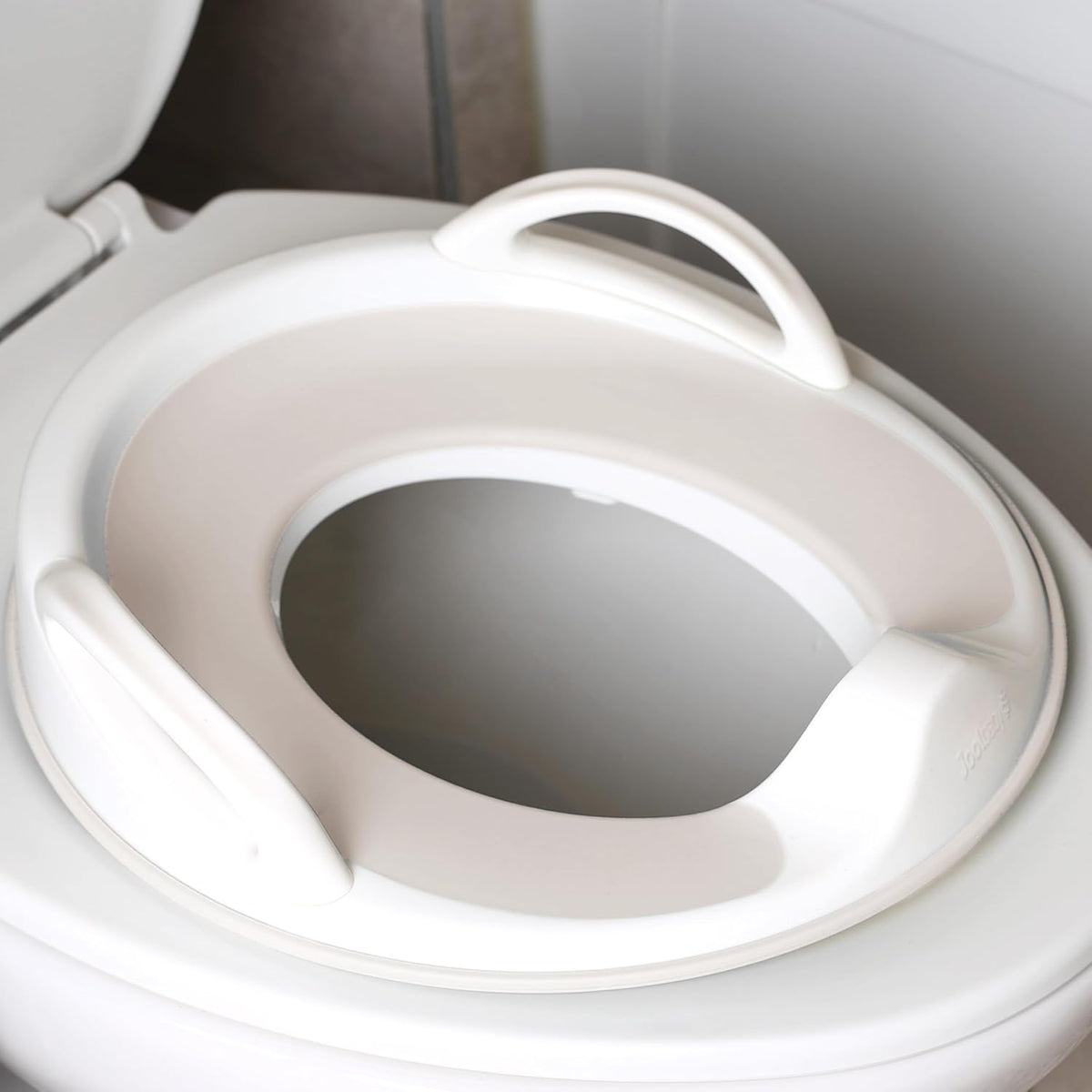 Jool Baby Potty Training Seat for Boys and Girls With Handles, Fits Round & Oval Toilets, Non-Slip with Splash Guard, Includes Free Storage Hook (Oatmeal)
