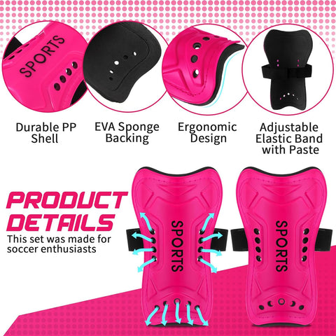Syhood Soccer Shin Guards with Socks for Kids Age 3-15