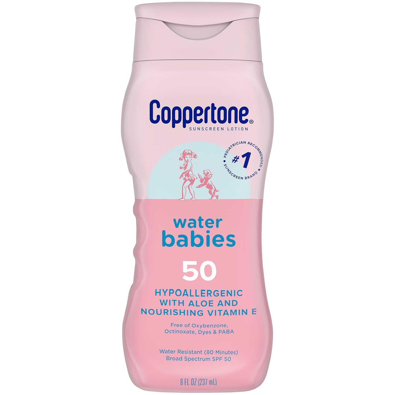 Coppertone WaterBabies Baby Sunscreen Lotion SPF 50 Hypoallergenic, 8 Fl Oz
