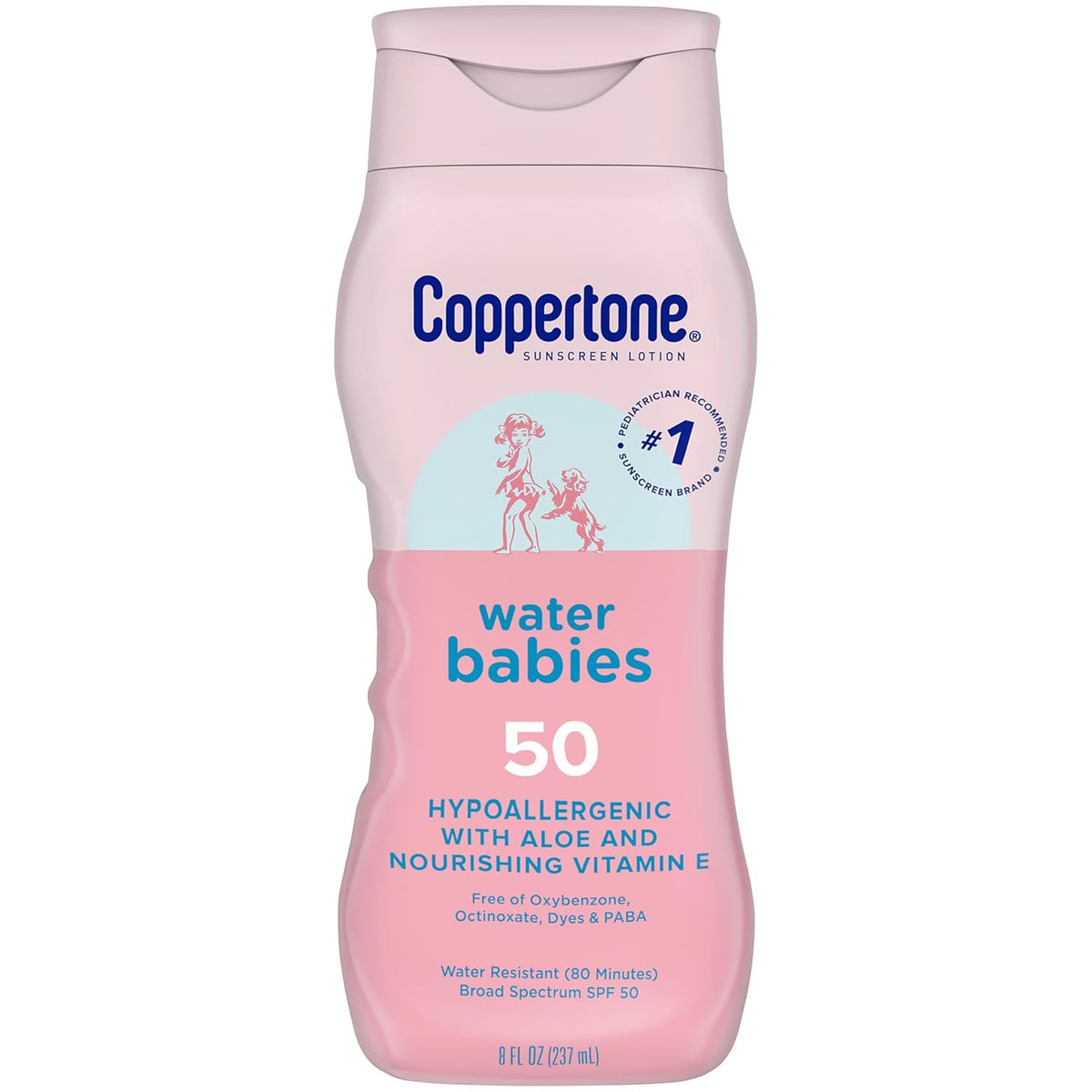 Coppertone WaterBabies Baby Sunscreen Lotion SPF 50 Hypoallergenic, 8 Fl Oz