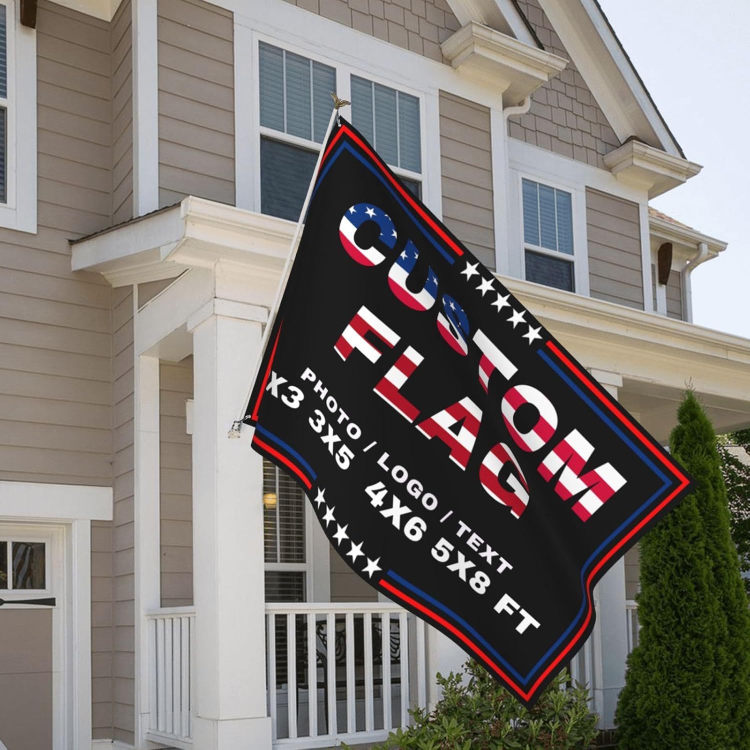 Custom Flag 3x5 Ft - Custom American Flag with Photo/Text/Logo, Personalized Flags Poster Banners for Indoor Outdoor Decoration
