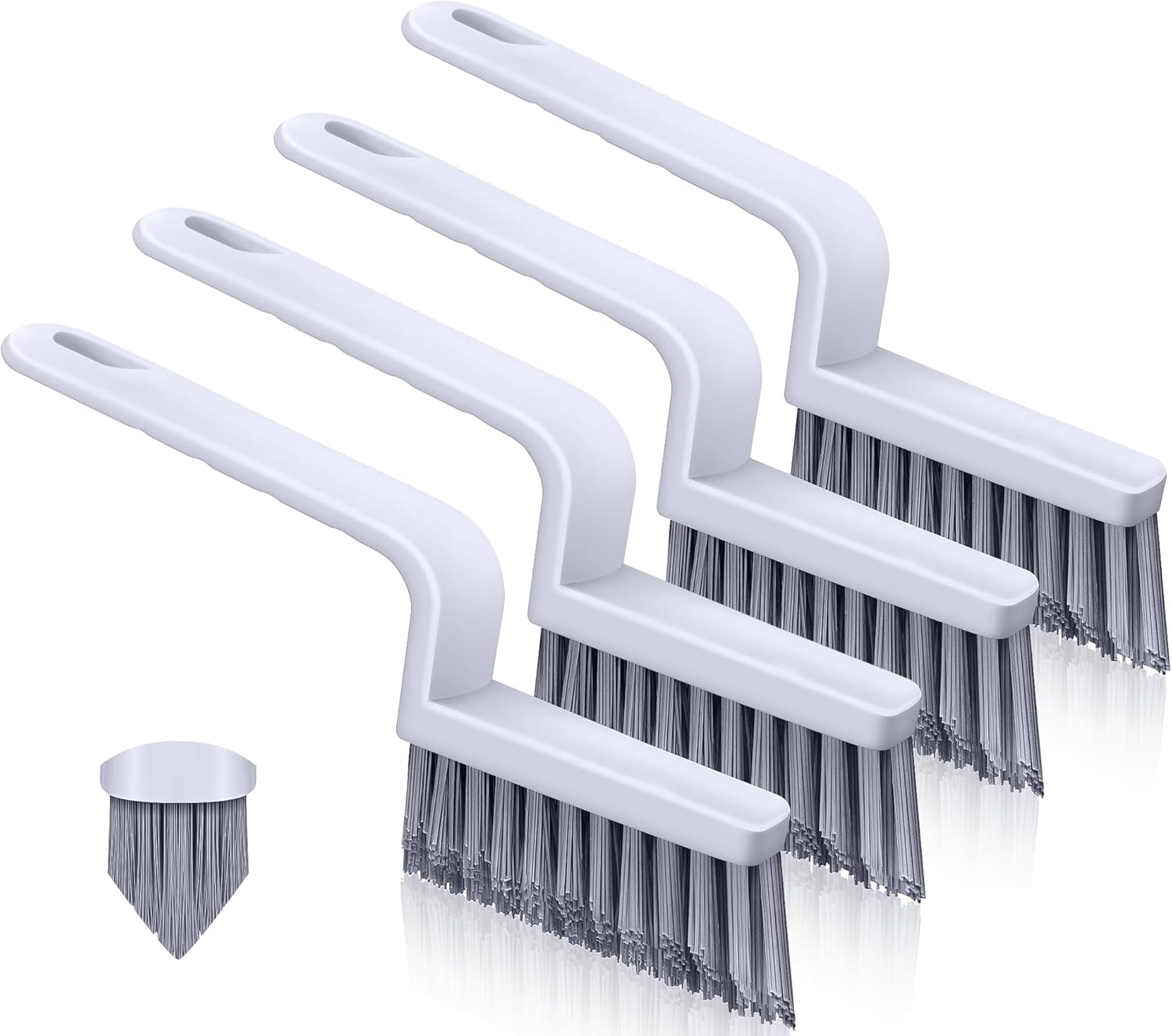 Lumkew Grout Brush Cleaning, 4 Pcs Grout Cleaner Scrubber for Tile Floors
