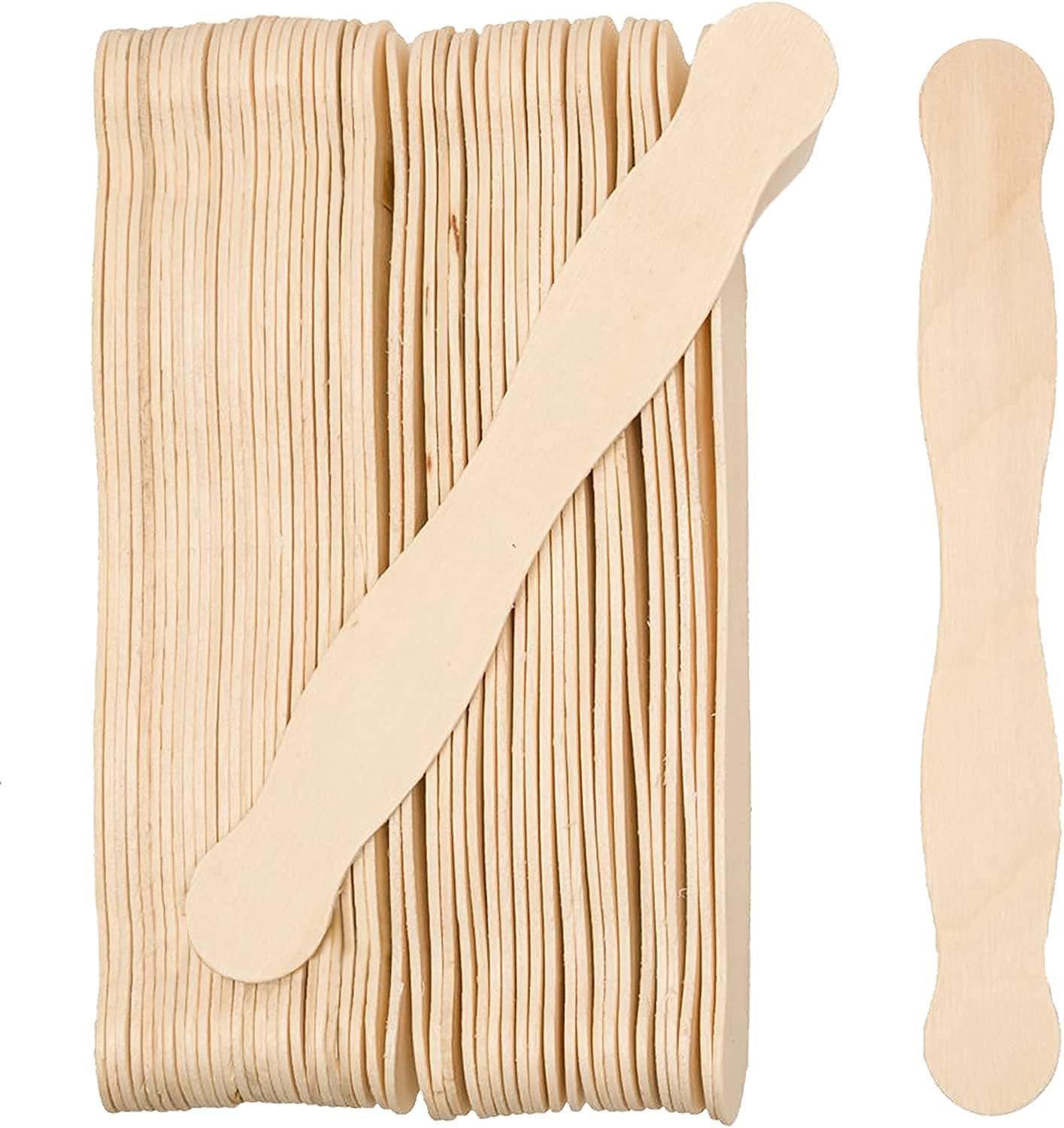 Wooden 8" Fan Handles, Wedding Programs, or Paint Mixing, Pack 1000, Jumbo Craft Popsicle Sticks for Auction Bid Paddles, Wooden Wavy Flat Stems for Any DIY Crafting Supplies Kit, by Woodpeckers