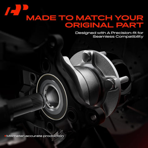 A-Premium 2 x Front Wheel Bearing and Hub Assembly with ABS & 5-Lug
