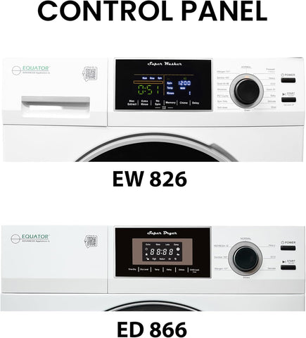 Equator Matching Laundry Set 110V ONE OUTLET 15 Lb Washer 1.62 cu.ft+13Lb Vented Dryer 3.1cu.ft