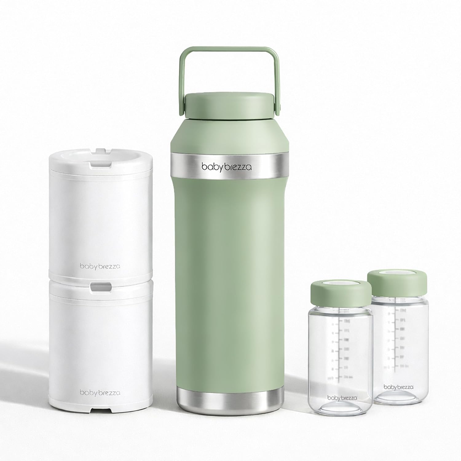 Baby Brezza All Day Portable Breastmilk Cooler, Large 20oz Capacity, Green