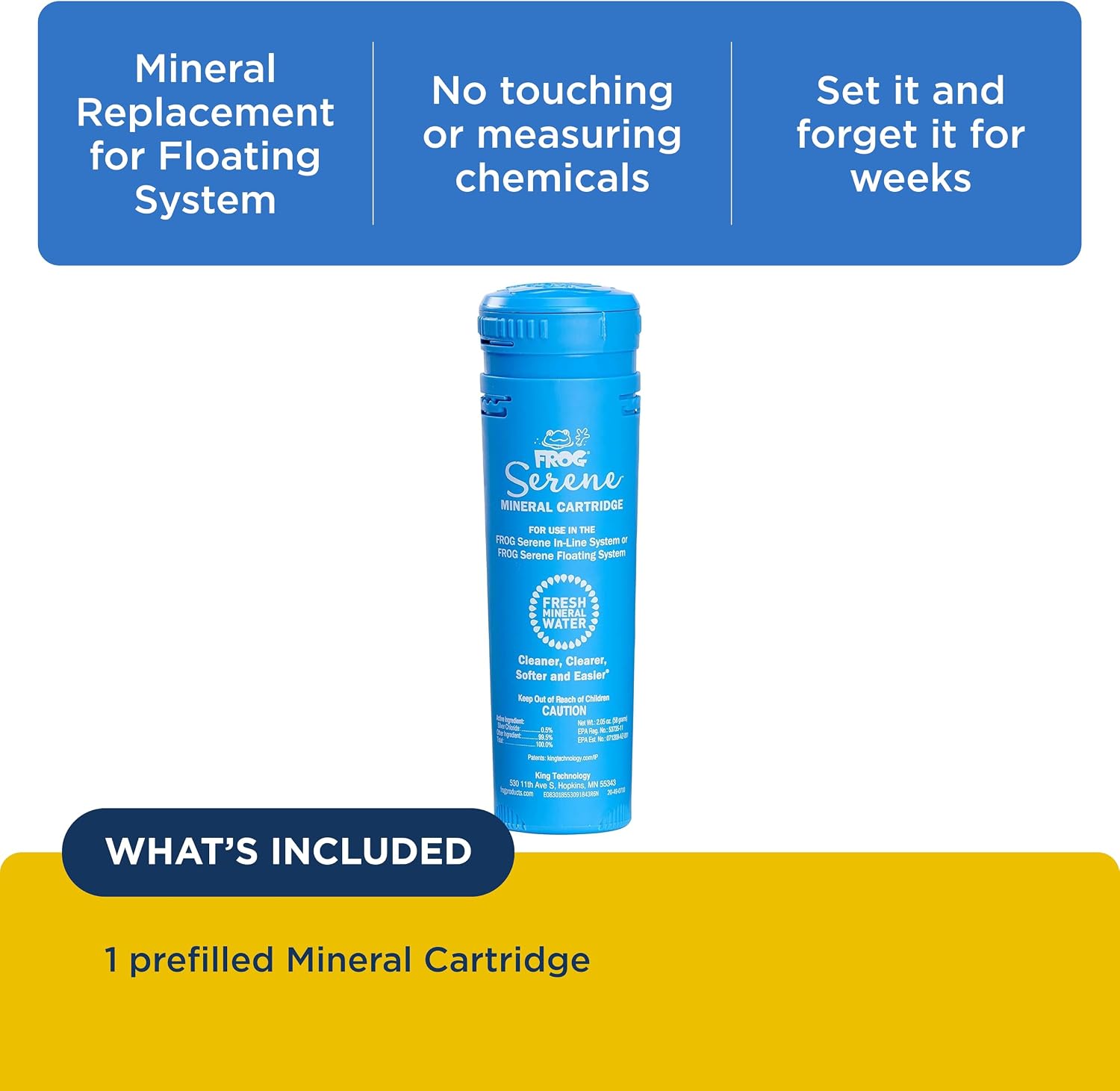 FROG Serene Replacement Mineral Cartridges, 1 Pack